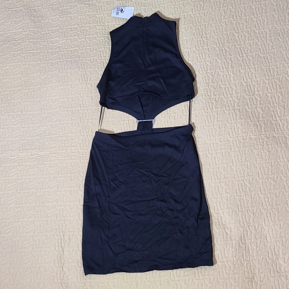 Forever 21 O ring cutout sleeveless halter top midi dress size L - Picture 8 of 9